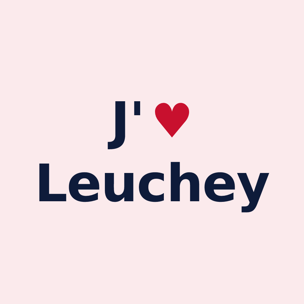 Magnet personnalisé Leuchey — design J'aime Leuchey