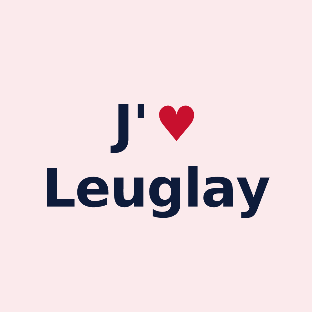Magnet personnalisé Leuglay — design J'aime Leuglay