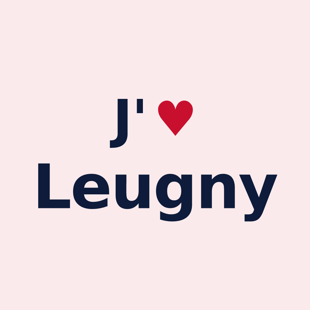 Magnet personnalisé Leugny — design J'aime Leugny