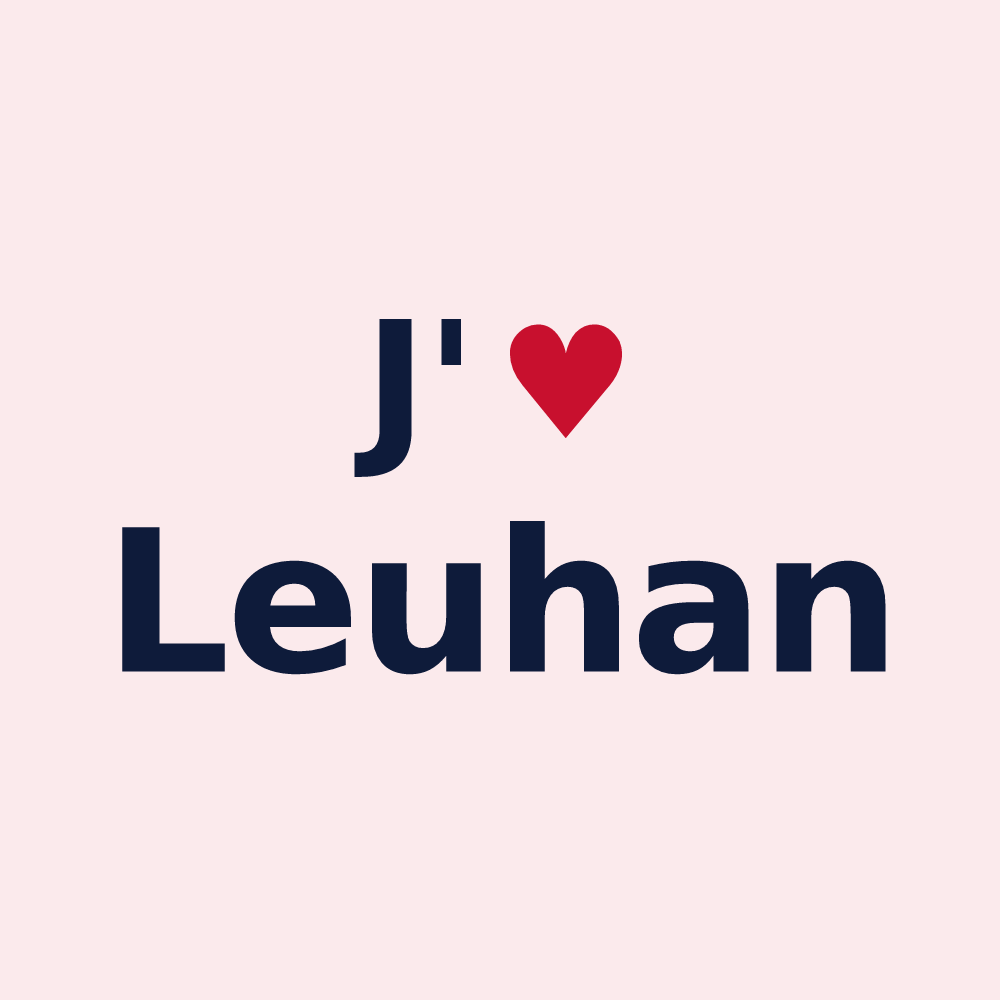 Magnet personnalisé Leuhan — design J'aime Leuhan