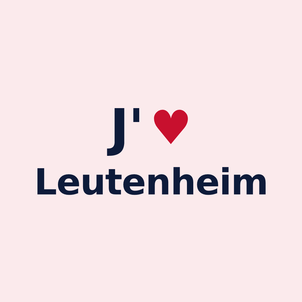 Magnet personnalisé Leutenheim — design J'aime Leutenheim