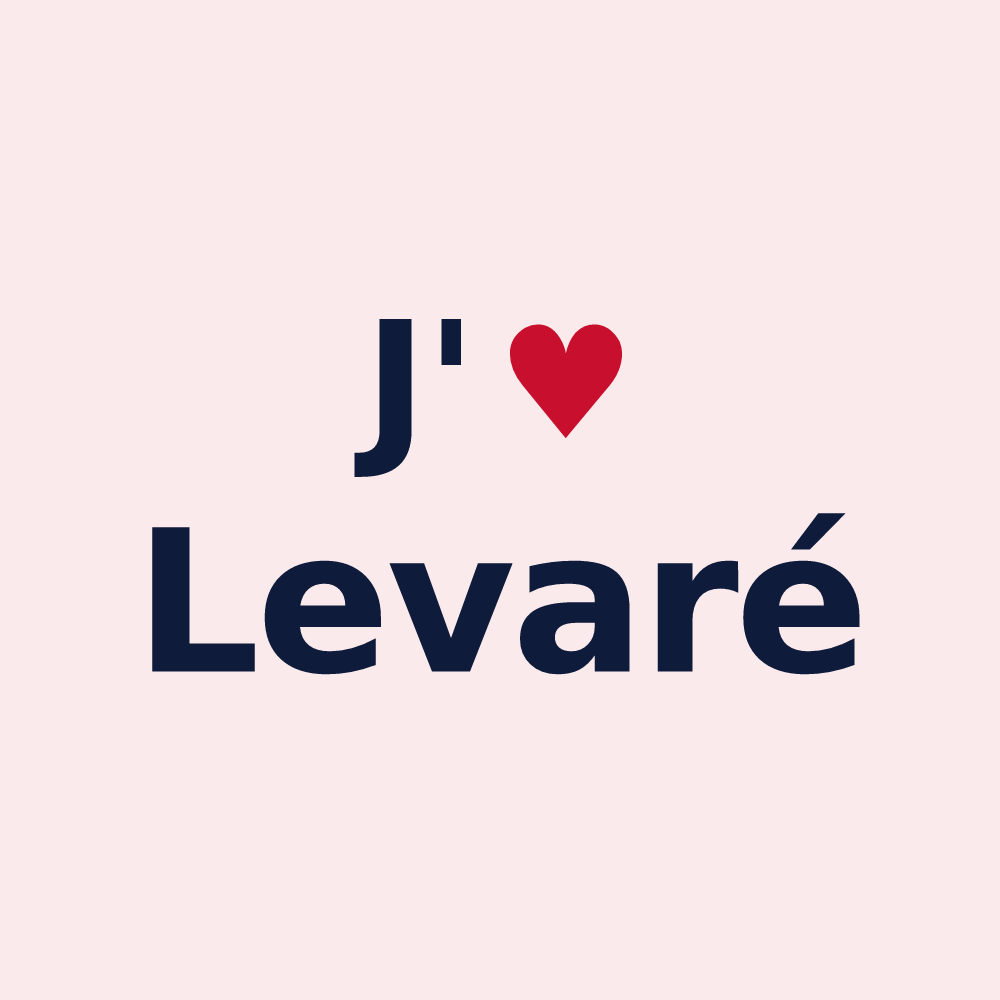 Magnet personnalisé Levaré — design J'aime Levaré