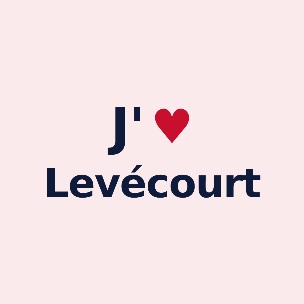 Magnet personnalisé Levécourt — design J'aime Levécourt