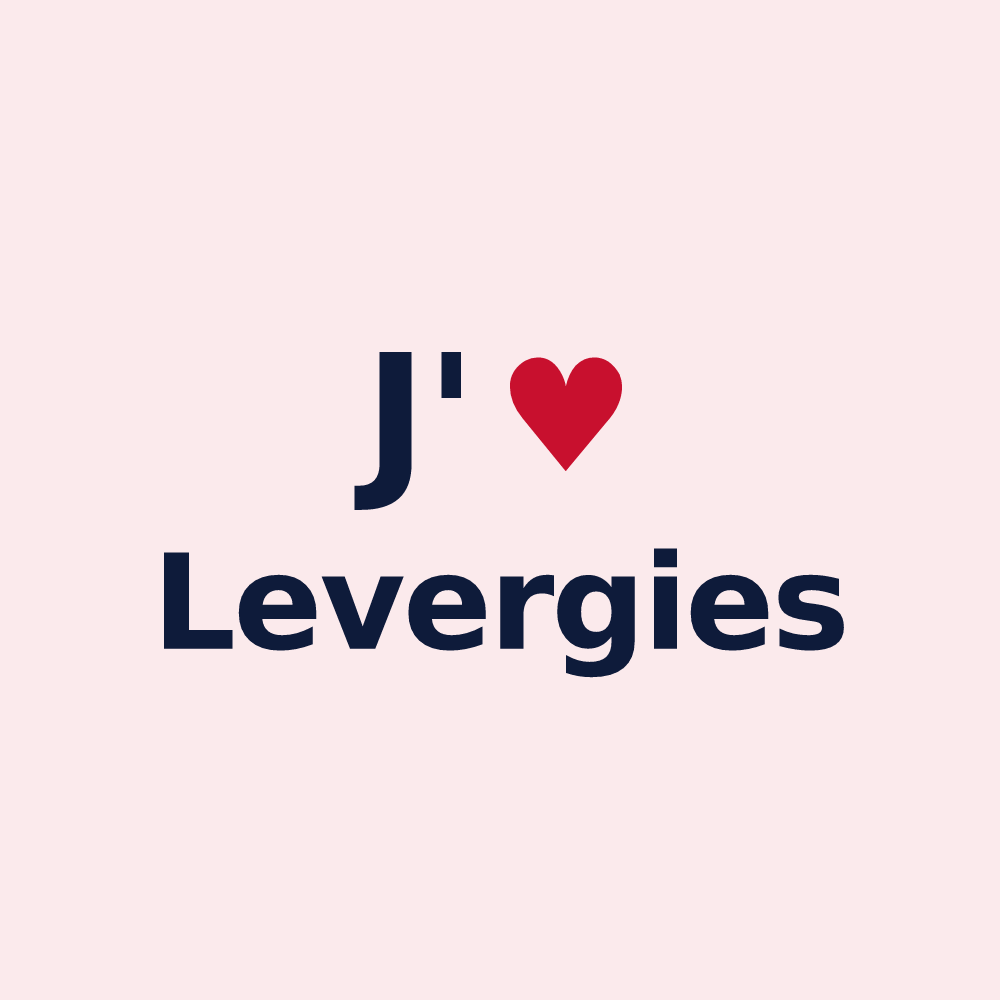 Magnet personnalisé Levergies — design J'aime Levergies