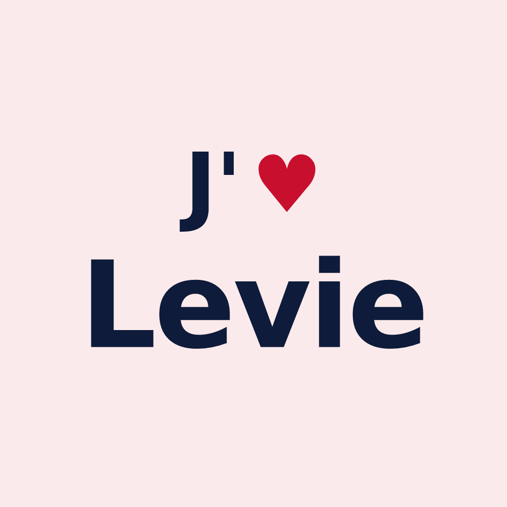 Magnet personnalisé Levie — design J'aime Levie