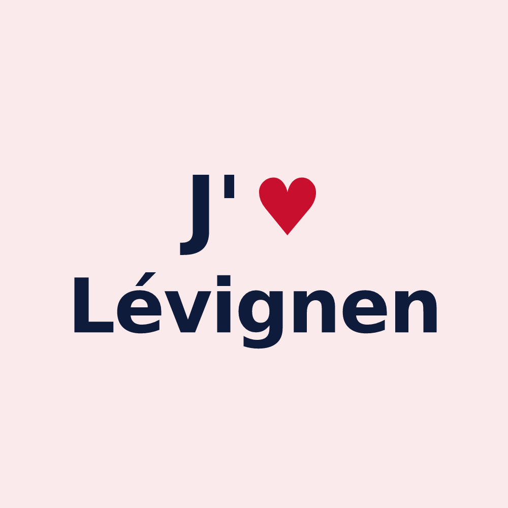 Magnet personnalisé Lévignen — design J'aime Lévignen
