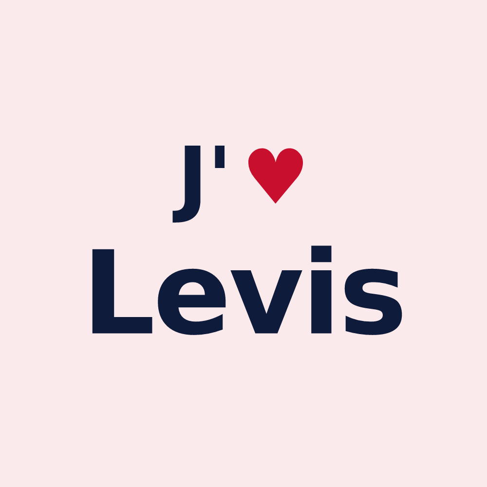 Magnet personnalisé Levis — design J'aime Levis