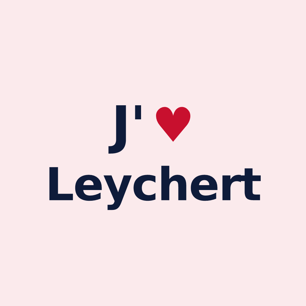 Magnet personnalisé Leychert — design J'aime Leychert