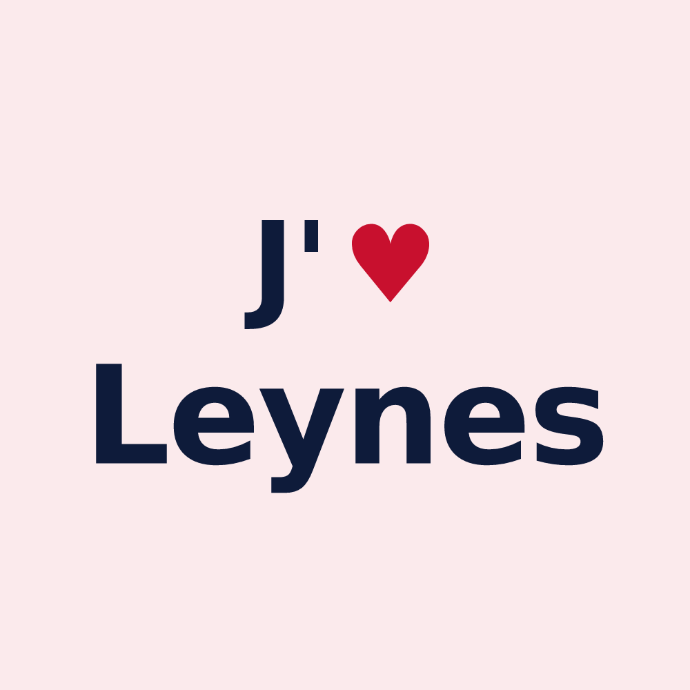 Magnet personnalisé Leynes — design J'aime Leynes