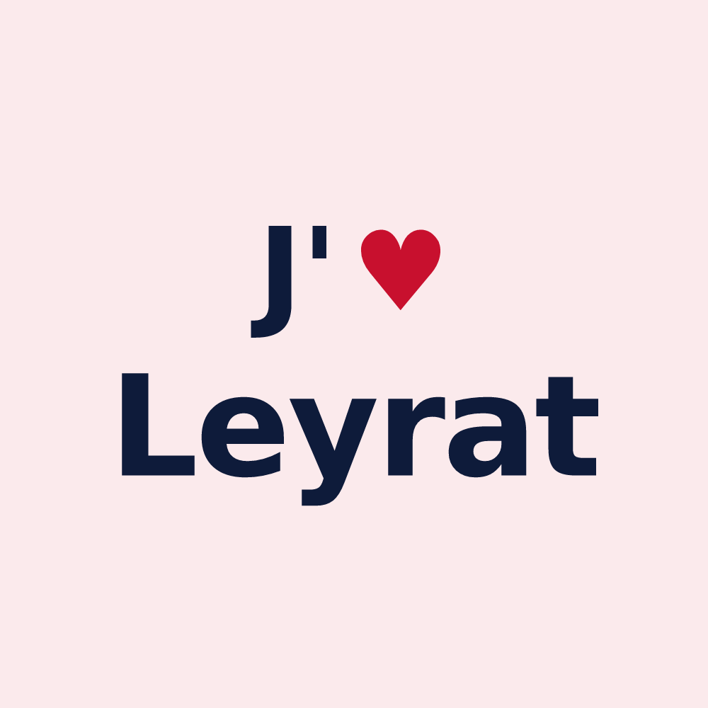 Magnet personnalisé Leyrat — design J'aime Leyrat