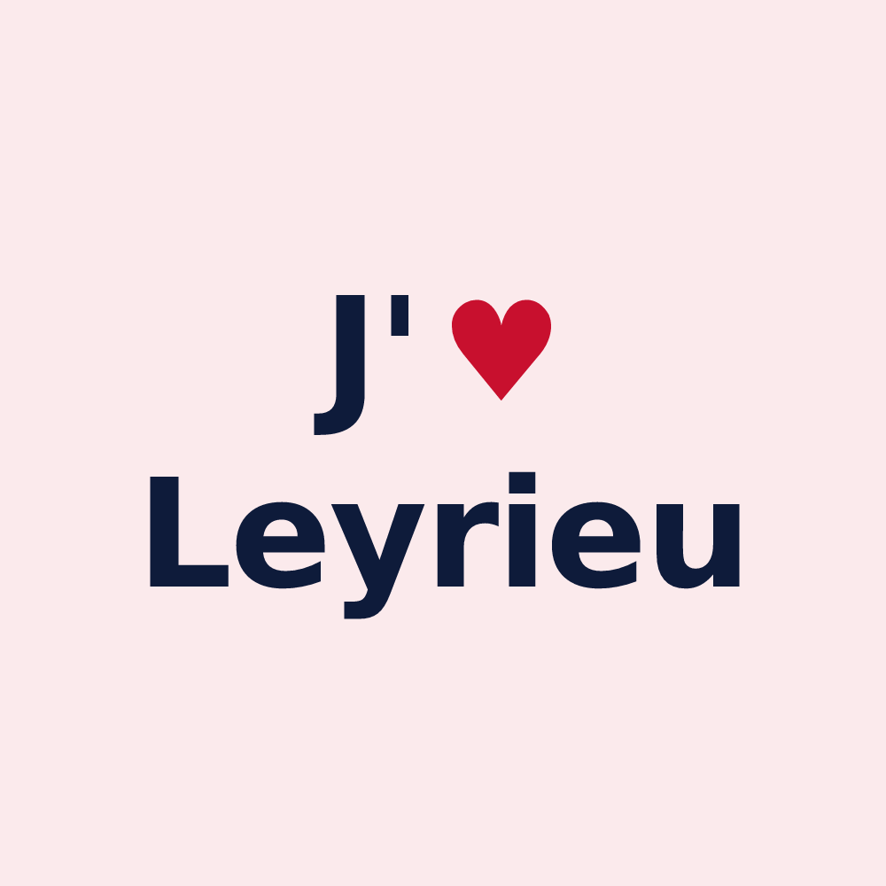 Magnet personnalisé Leyrieu — design J'aime Leyrieu