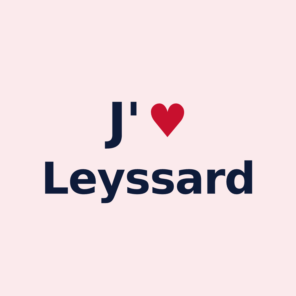 Magnet personnalisé Leyssard — design J'aime Leyssard
