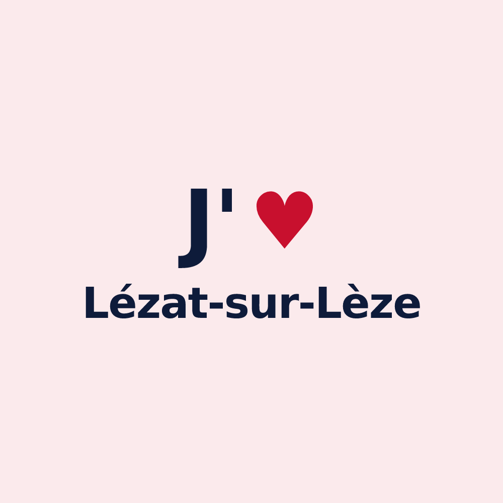 Magnet personnalisé Lézat-sur-Lèze — design J'aime Lézat-sur-Lèze