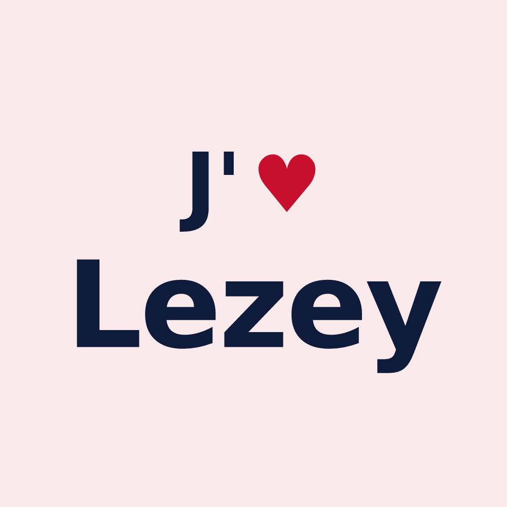 Magnet personnalisé Lezey — design J'aime Lezey