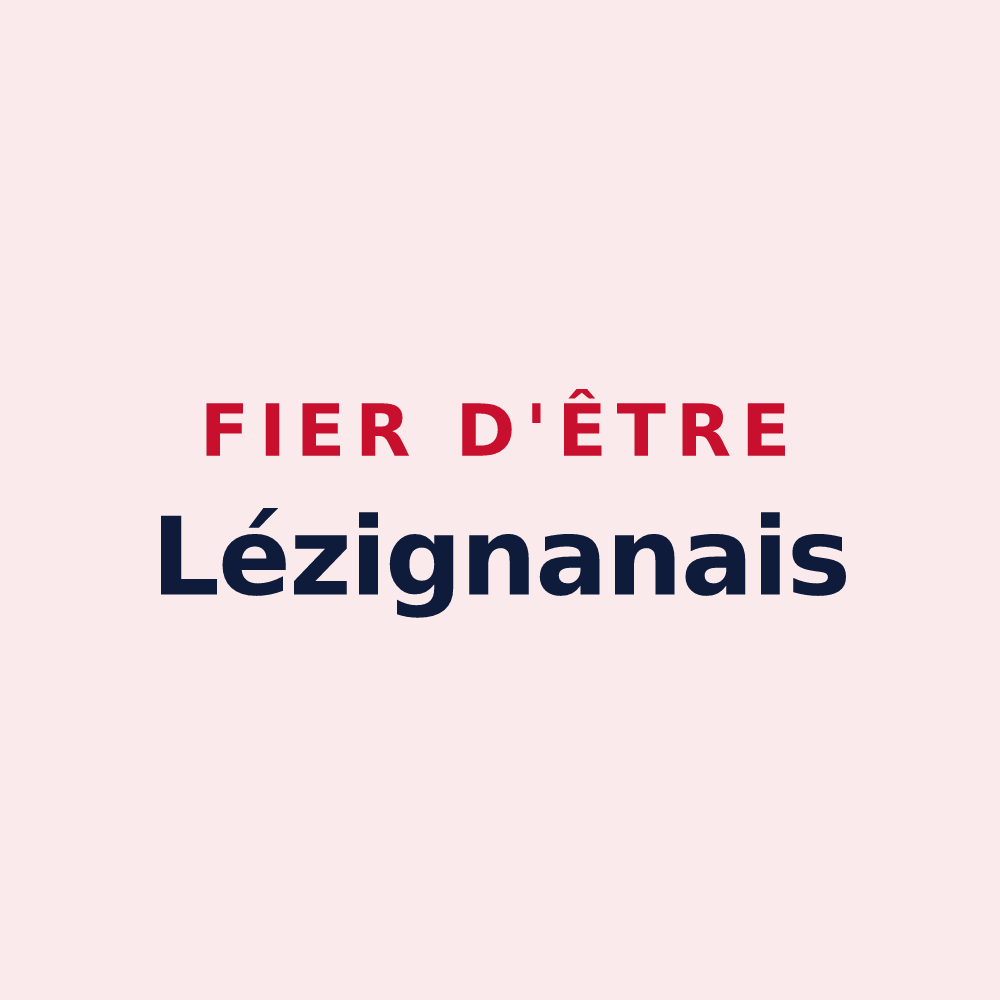 Magnet « Fier d'être Lézignanais » — design pour Lézignan-la-Cèbe