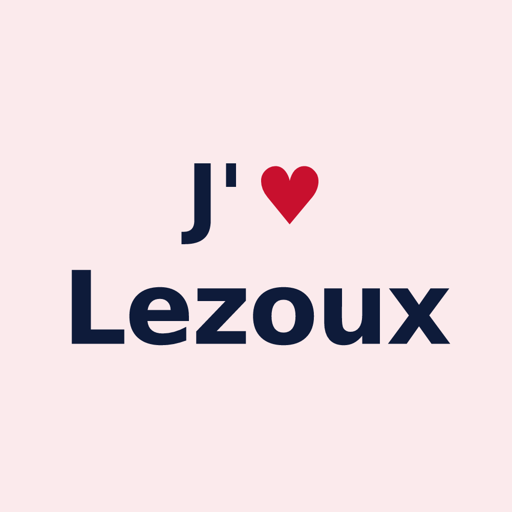 Magnet personnalisé Lezoux — design J'aime Lezoux