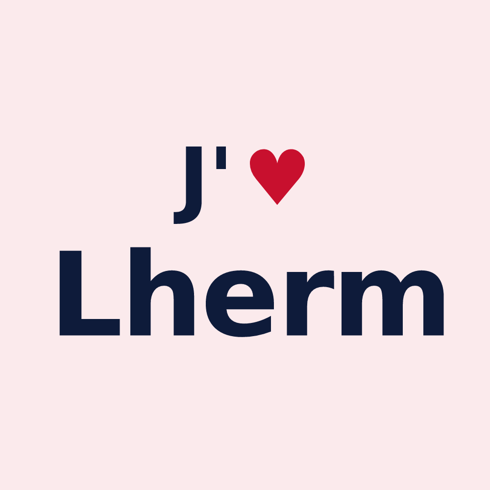 Magnet personnalisé Lherm — design J'aime Lherm