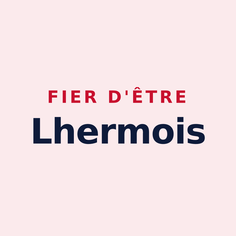 Magnet « Fier d'être Lhermois » — design pour Lherm