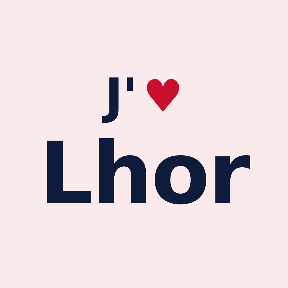 Magnet personnalisé Lhor — design J'aime Lhor