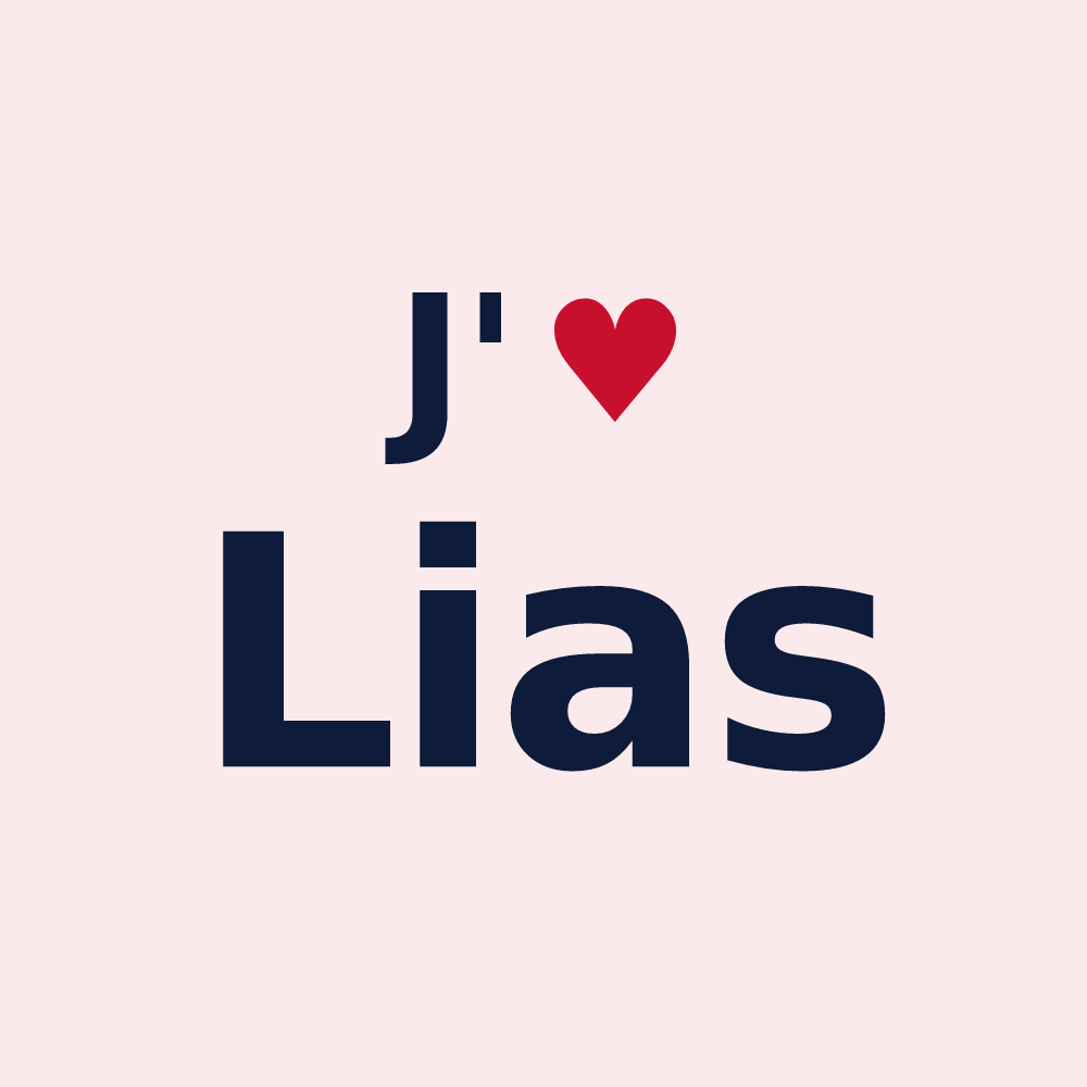 Magnet personnalisé Lias — design J'aime Lias