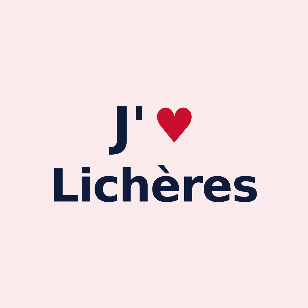 Magnet personnalisé Lichères — design J'aime Lichères