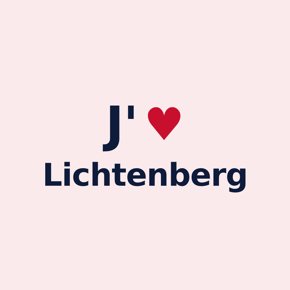Magnet personnalisé Lichtenberg — design J'aime Lichtenberg