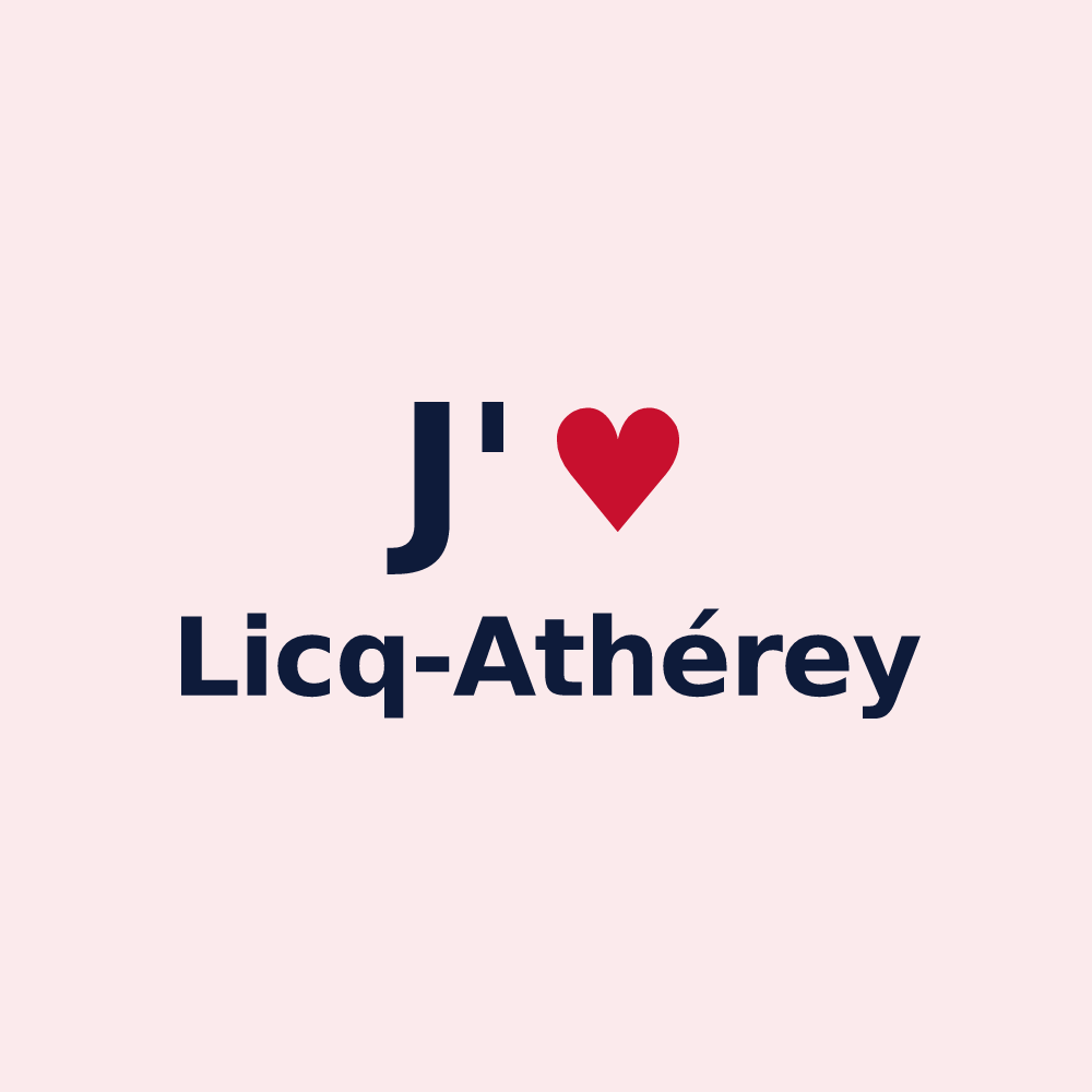 Magnet personnalisé Licq-Athérey — design J'aime Licq-Athérey
