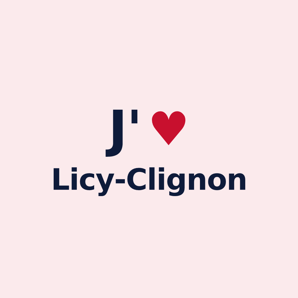 Magnet personnalisé Licy-Clignon — design J'aime Licy-Clignon