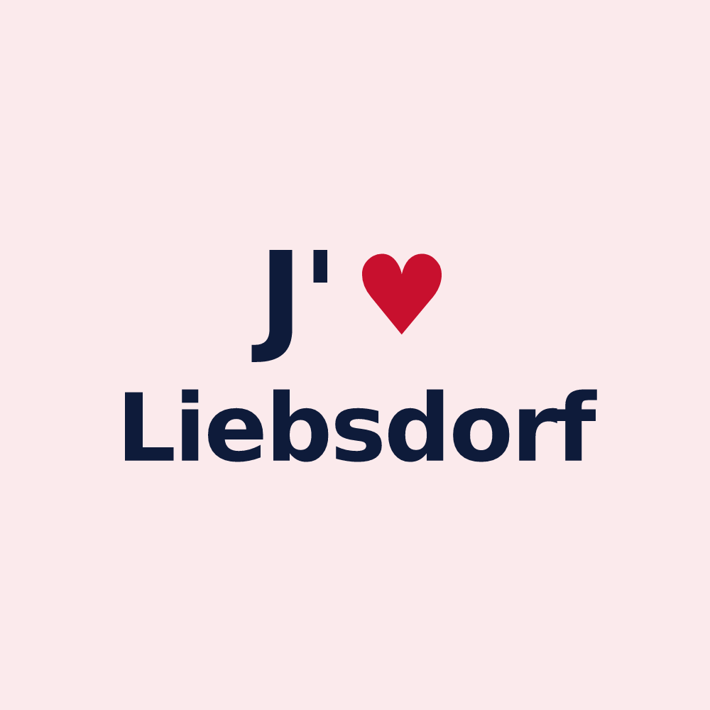 Magnet personnalisé Liebsdorf — design J'aime Liebsdorf