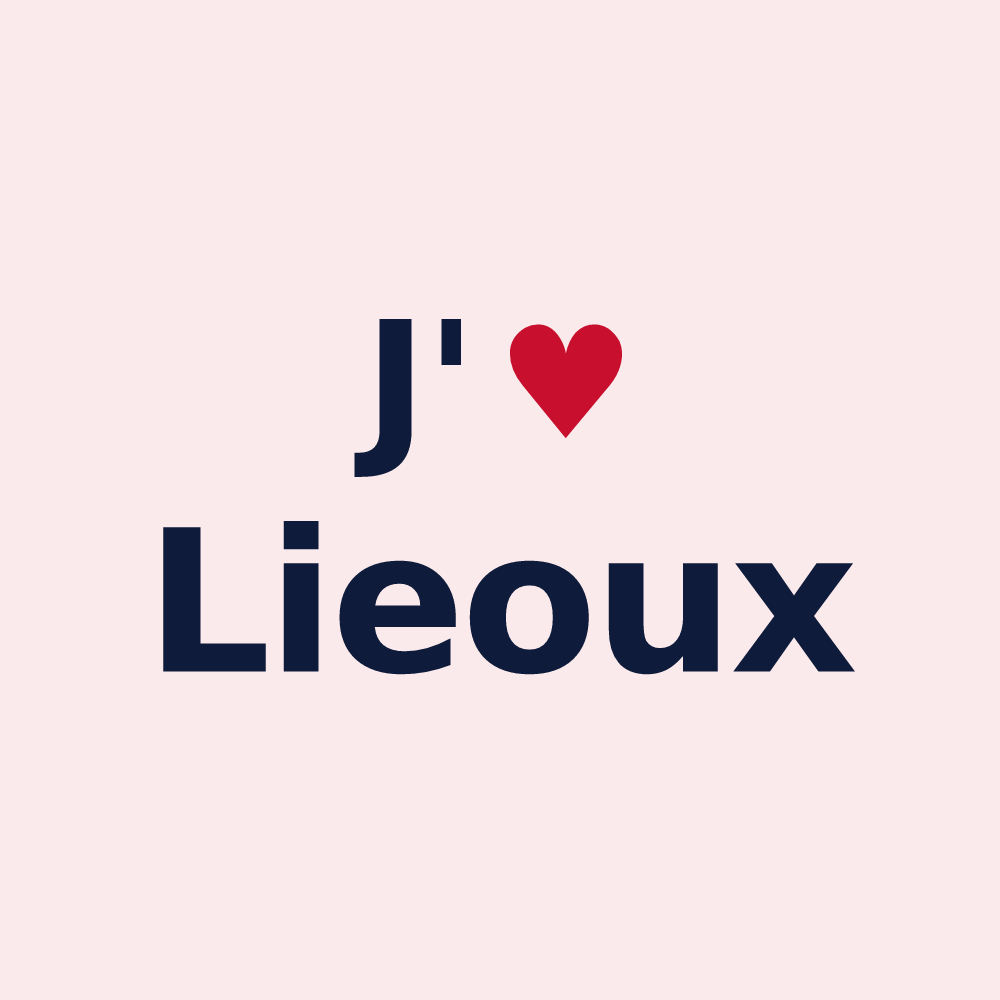 Magnet personnalisé Lieoux — design J'aime Lieoux
