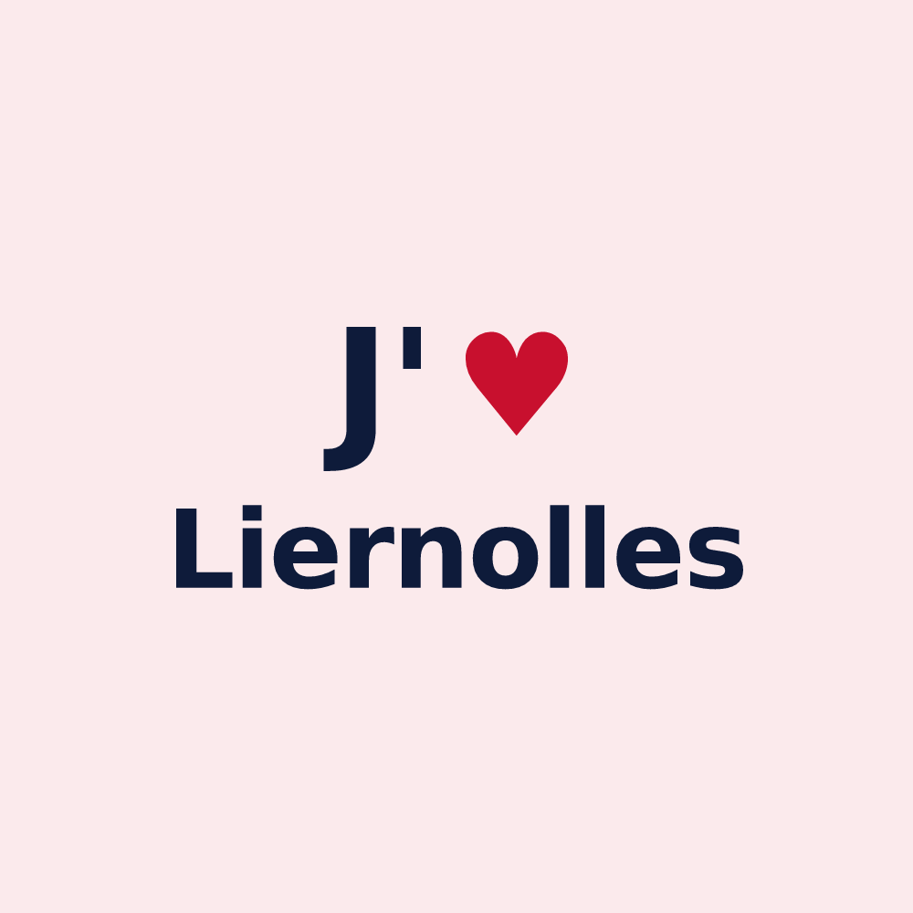 Magnet personnalisé Liernolles — design « J'aime Liernolles » imprimé sur le magnet