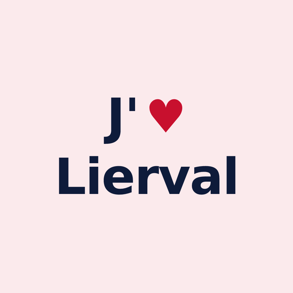 Magnet personnalisé Lierval — design « J'aime Lierval » imprimé sur le magnet