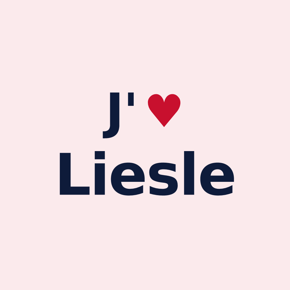 Magnet personnalisé Liesle — design J'aime Liesle