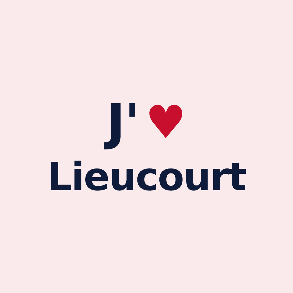 Magnet personnalisé Lieucourt — design J'aime Lieucourt