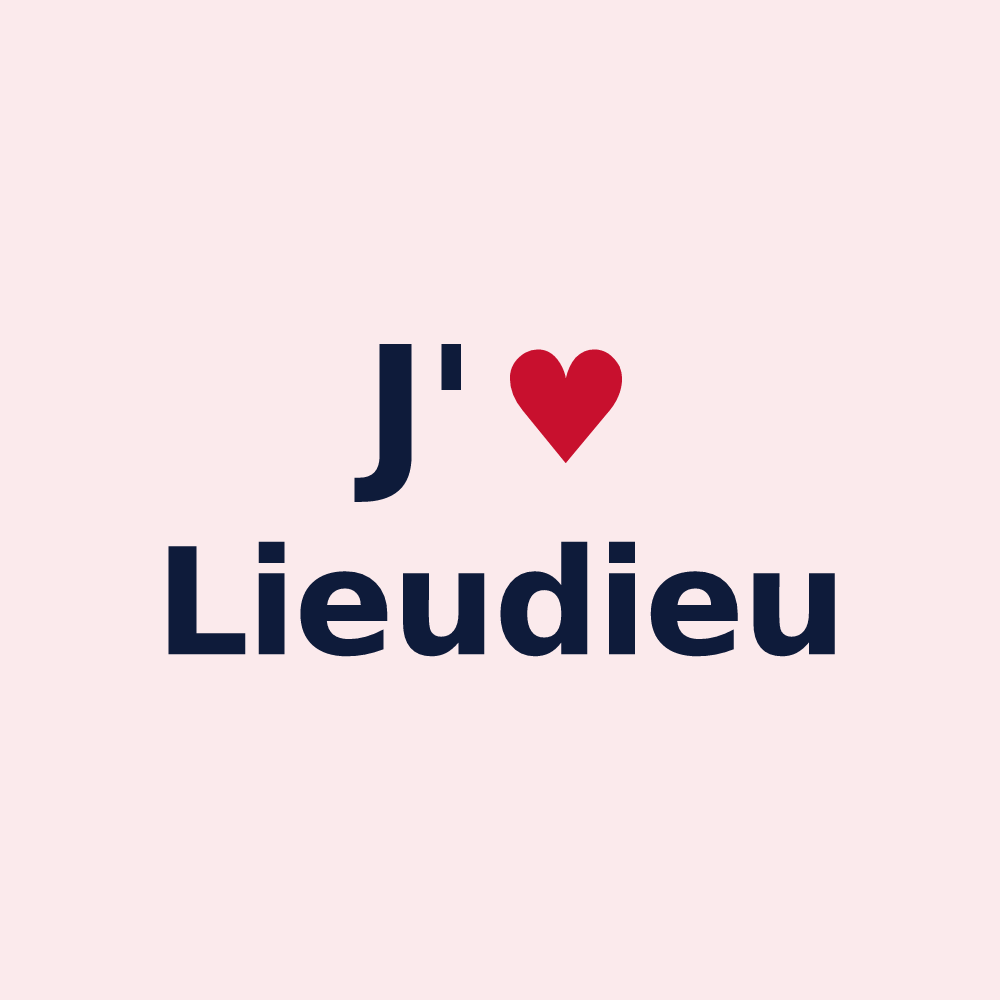 Magnet personnalisé Lieudieu — design J'aime Lieudieu