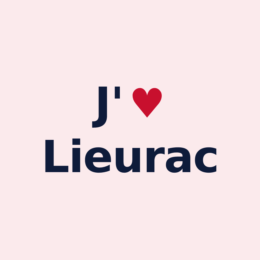 Magnet personnalisé Lieurac — design J'aime Lieurac