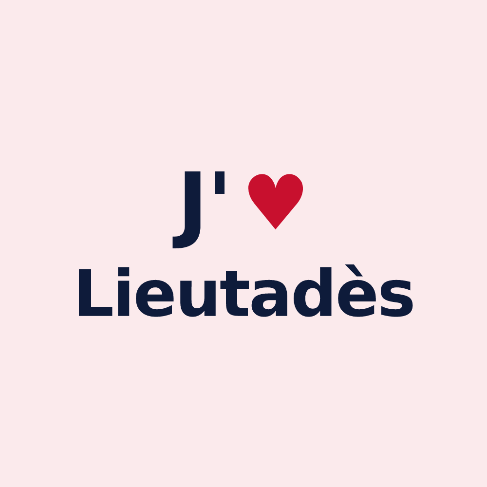 Magnet personnalisé Lieutadès — design J'aime Lieutadès