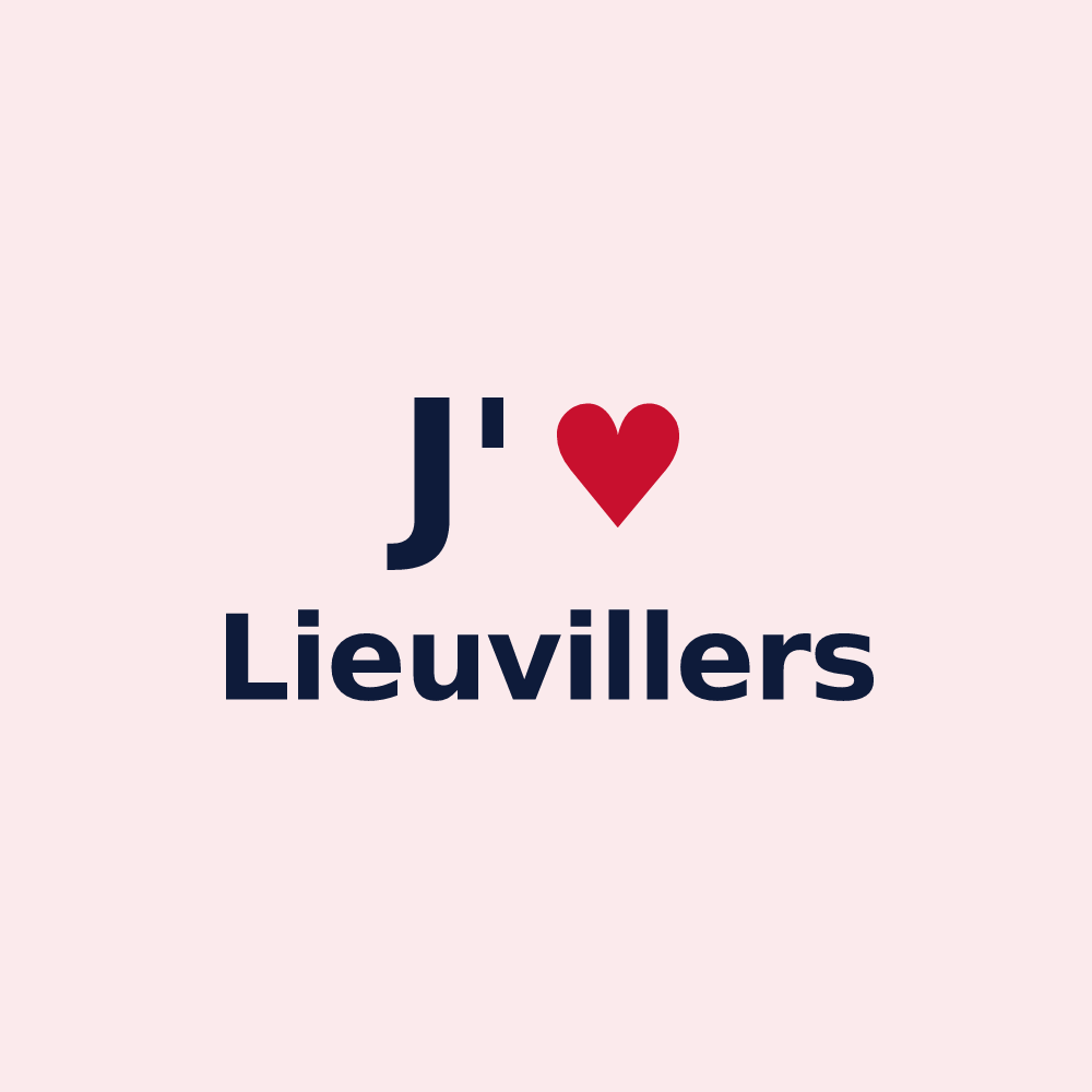Magnet personnalisé Lieuvillers — design J'aime Lieuvillers