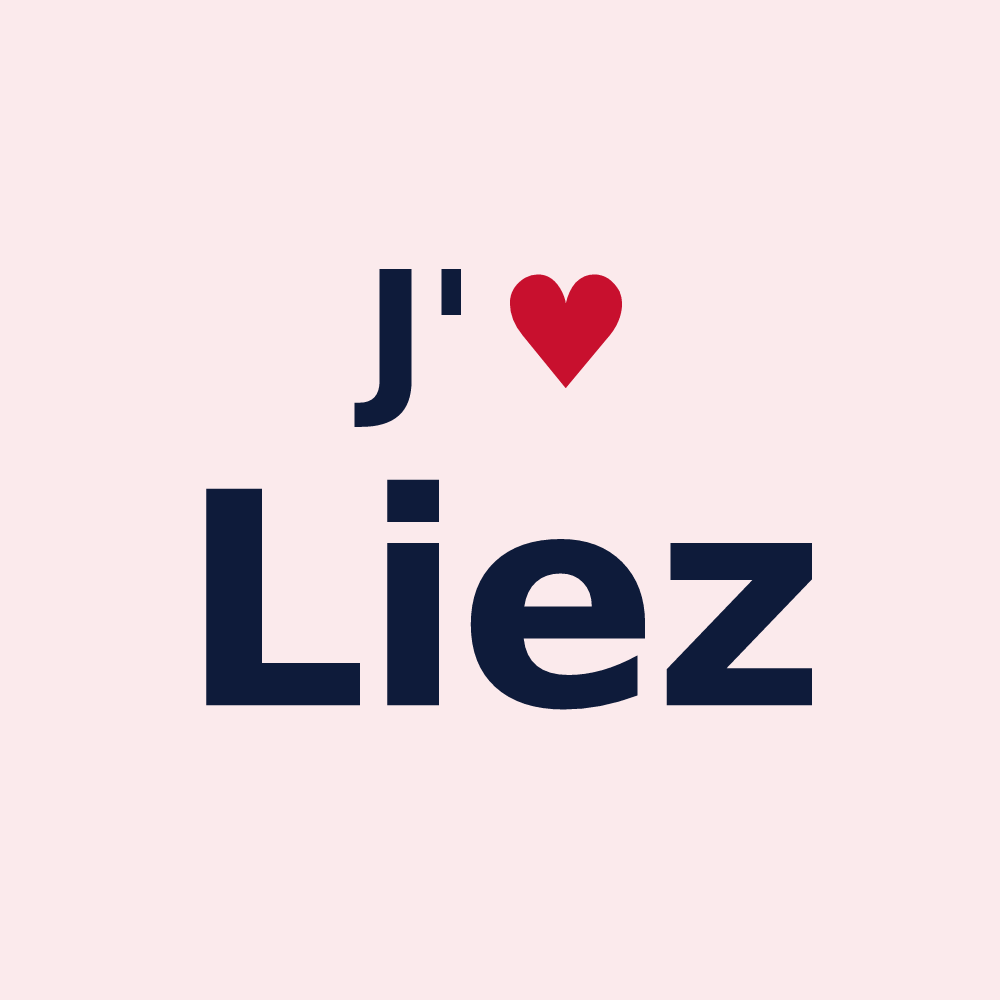 Magnet personnalisé Liez — design J'aime Liez