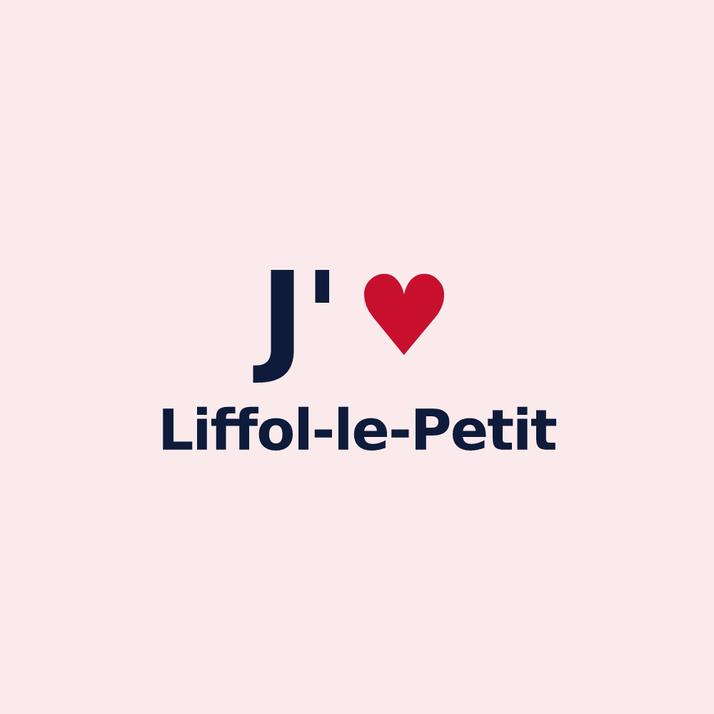 Magnet personnalisé Liffol-le-Petit — design J'aime Liffol-le-Petit