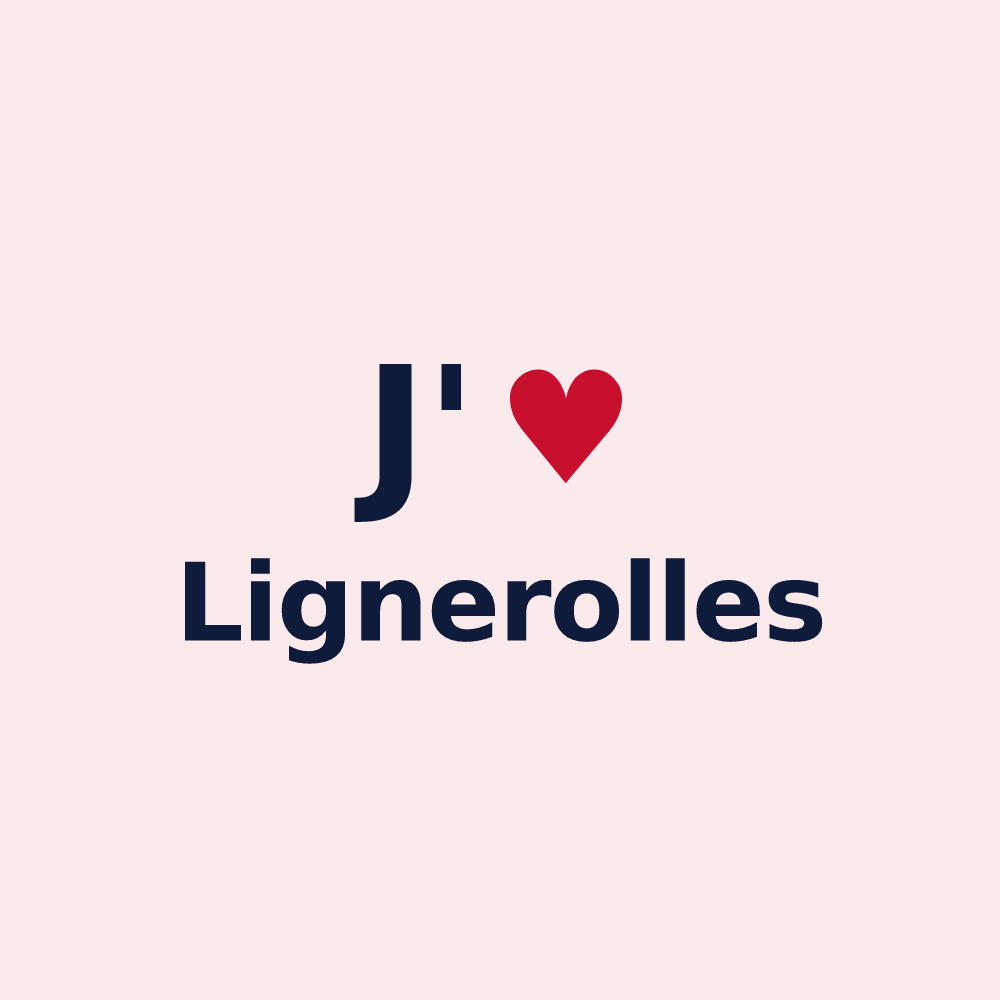 Magnet personnalisé Lignerolles — design J'aime Lignerolles