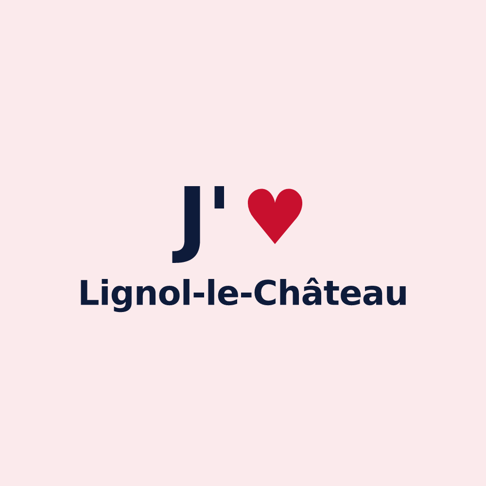 Magnet personnalisé Lignol-le-Château — design J'aime Lignol-le-Château