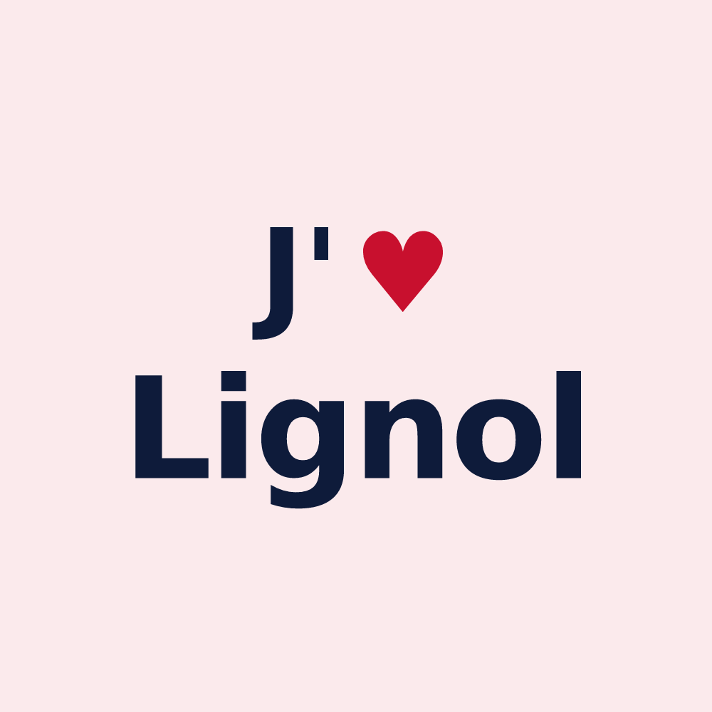 Magnet personnalisé Lignol — design J'aime Lignol