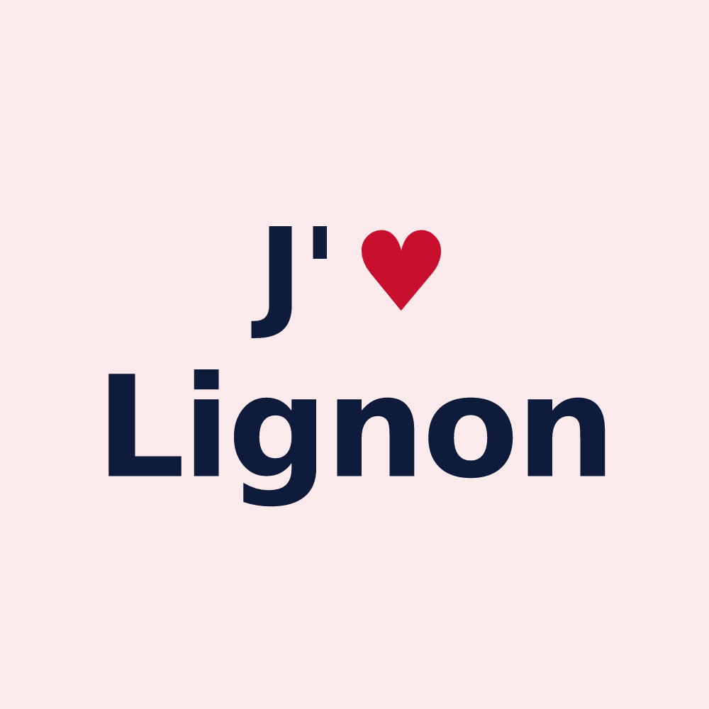 Magnet personnalisé Lignon — design J'aime Lignon