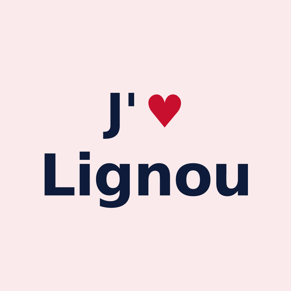 Magnet personnalisé Lignou — design J'aime Lignou