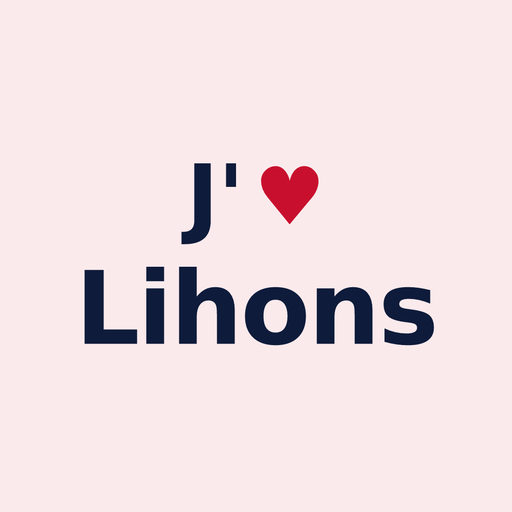 Magnet personnalisé Lihons — design J'aime Lihons