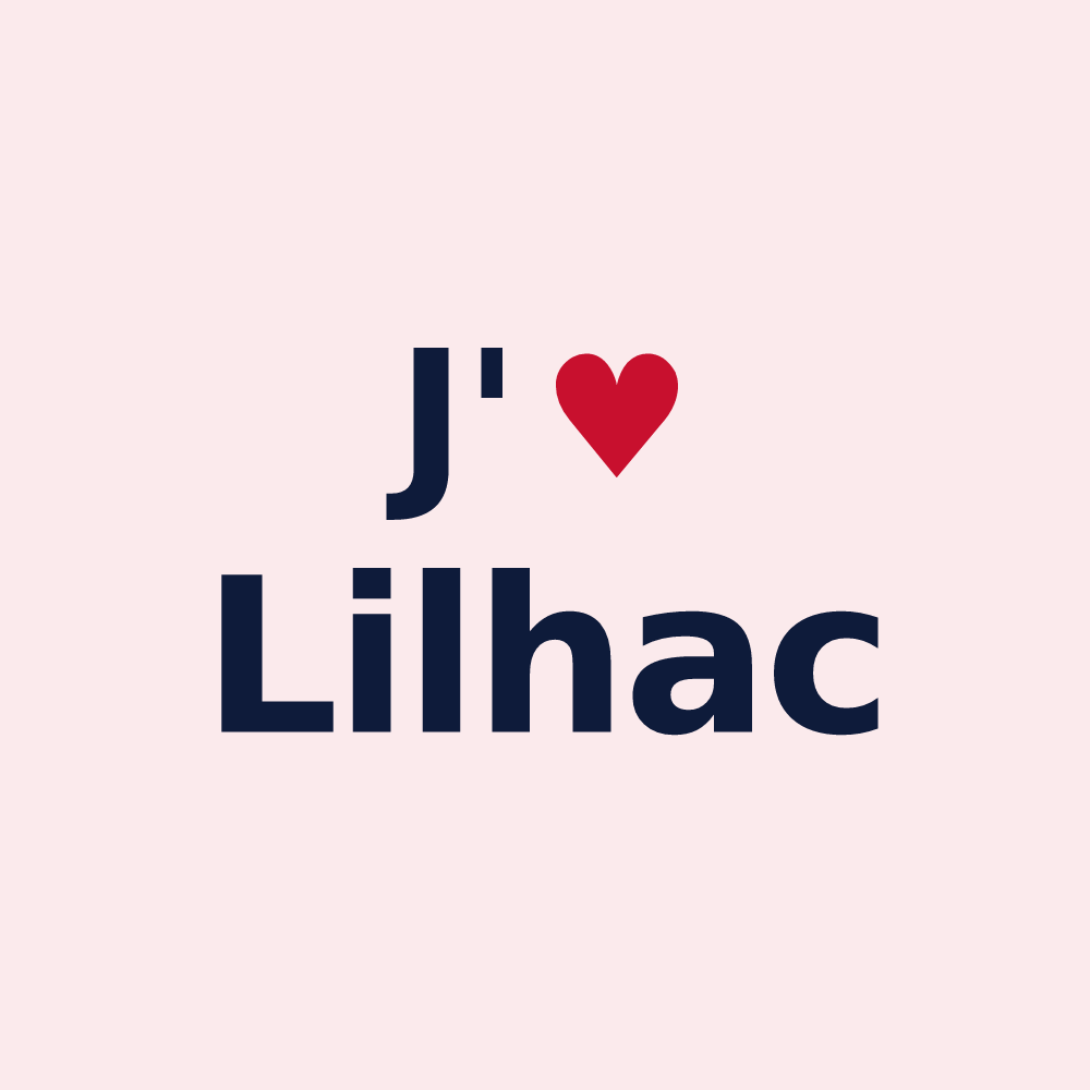 Magnet personnalisé Lilhac — design J'aime Lilhac