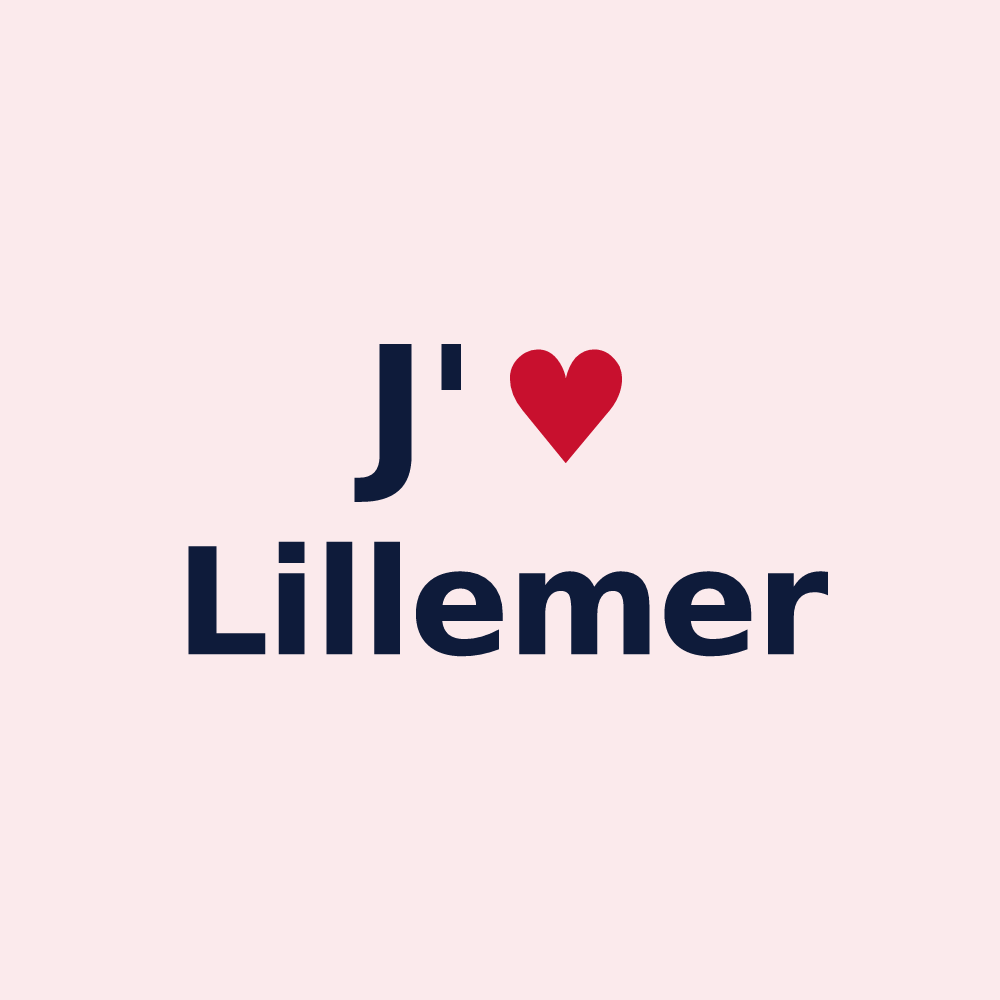 Magnet personnalisé Lillemer — design J'aime Lillemer