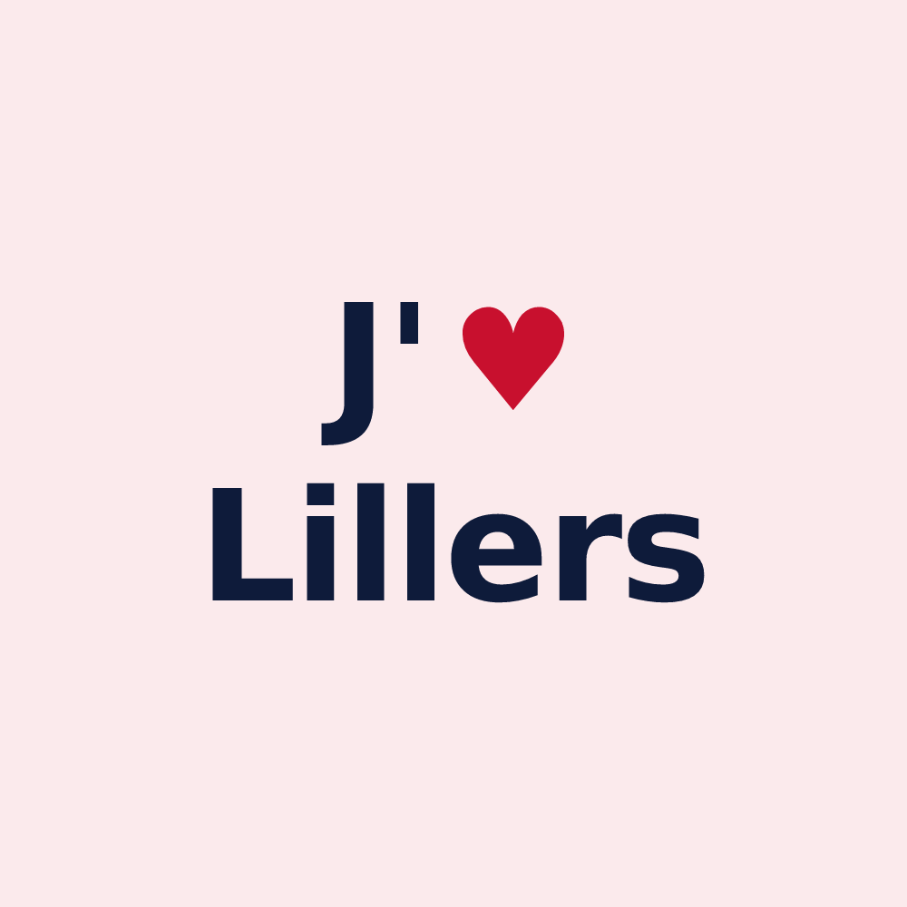 Magnet personnalisé Lillers — design « J'aime Lillers » imprimé sur le magnet