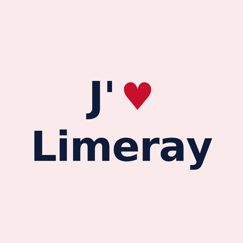 Magnet personnalisé Limeray — design « J'aime Limeray » imprimé sur le magnet